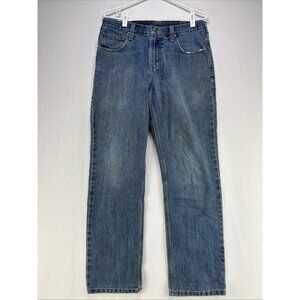 Carhartt Men’s 32x30 Blue Denim Jeans Straight Leg Traditional Fit Workwear
